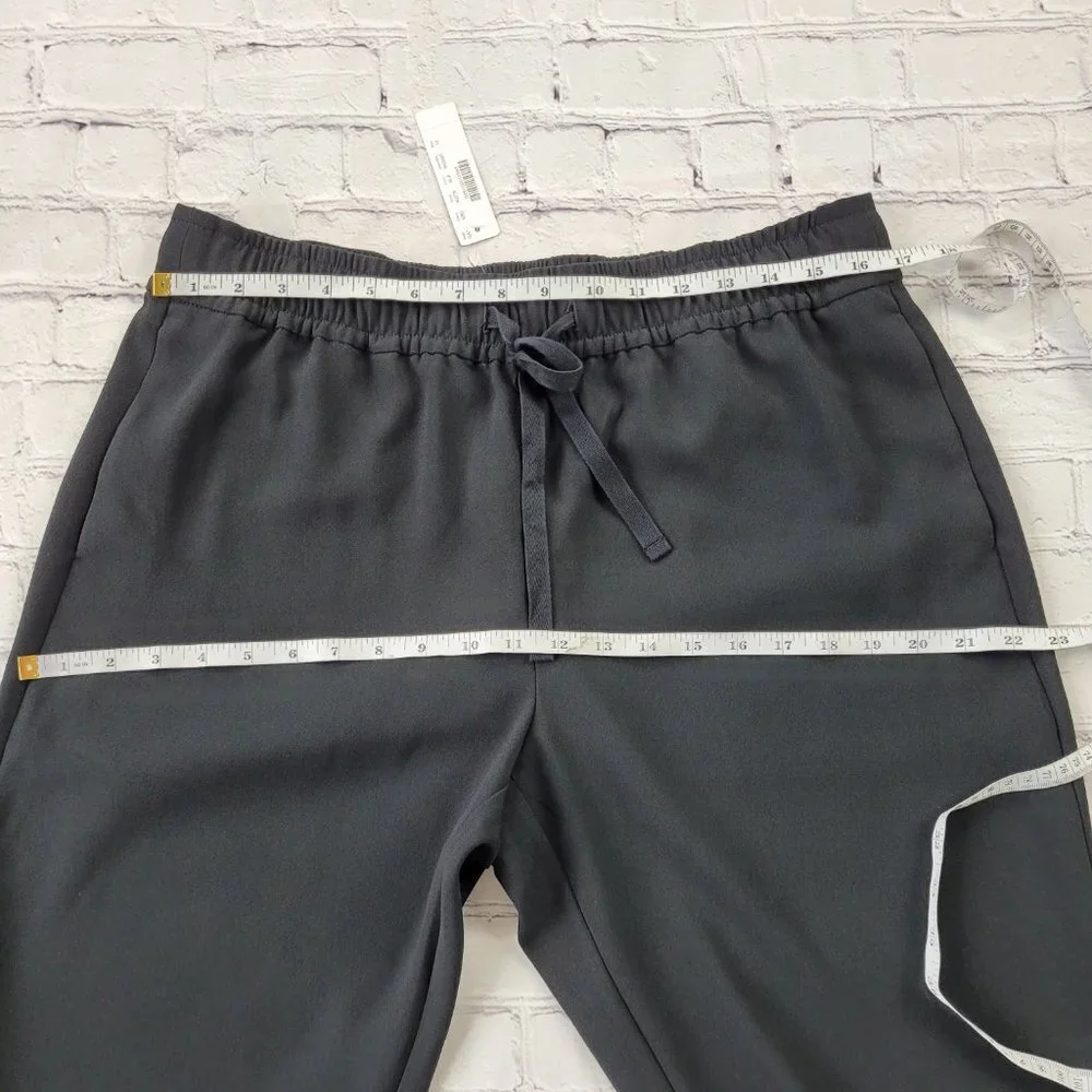 ✅ NWT J.Crew Black Jogger Pants elastic waist comfortable loose fit size 12